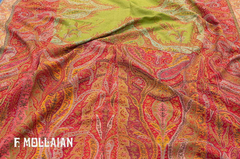 Tessuto Elegante Antico Indiano, Kashmir Scialle Di Cottone n°:19333659